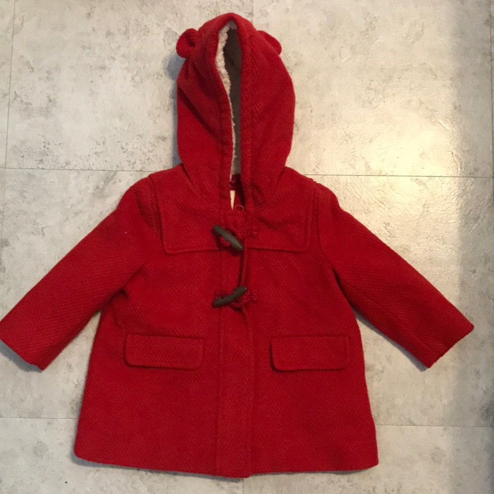 RED BABY GAP PEACOAT